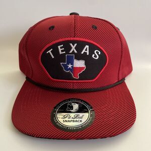 Pit Bull Texas State Map Flag Snapback Hat Ball Cap Trucker Red Black Hipster